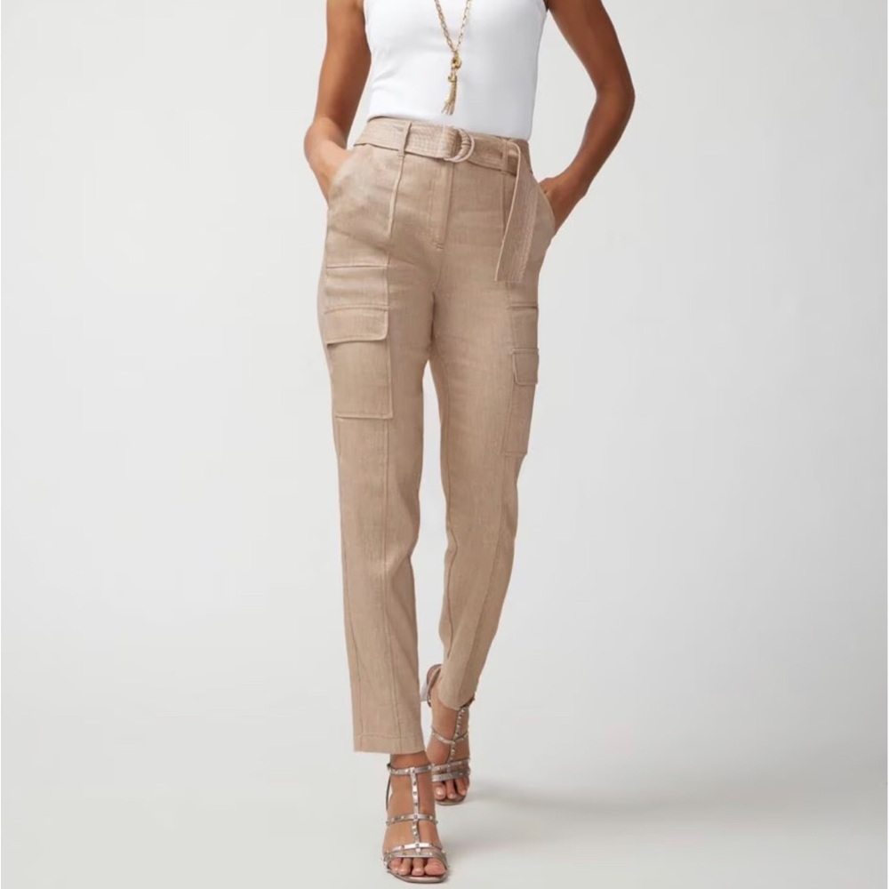 WHBM Linen blend ankle pants